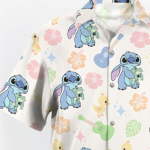 Stitch Hawaiian Shirt Tropical Cartoon Inspired Aloha Shirt