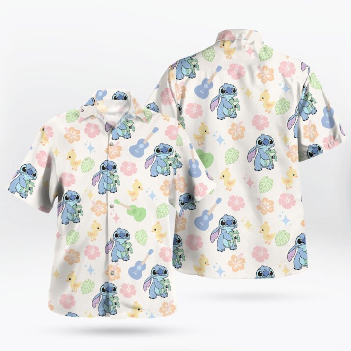 Stitch Hawaiian Shirt Tropical Cartoon Inspired Aloha Shirt