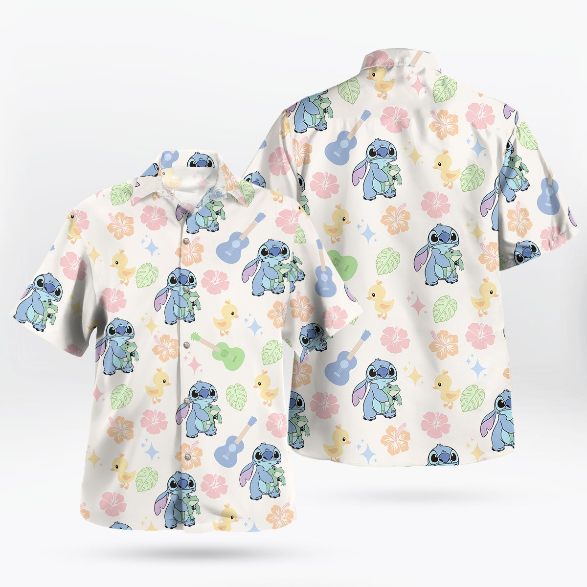 Stitch Hawaiian Shirt Tropical Cartoon Inspired Aloha Shirt 2