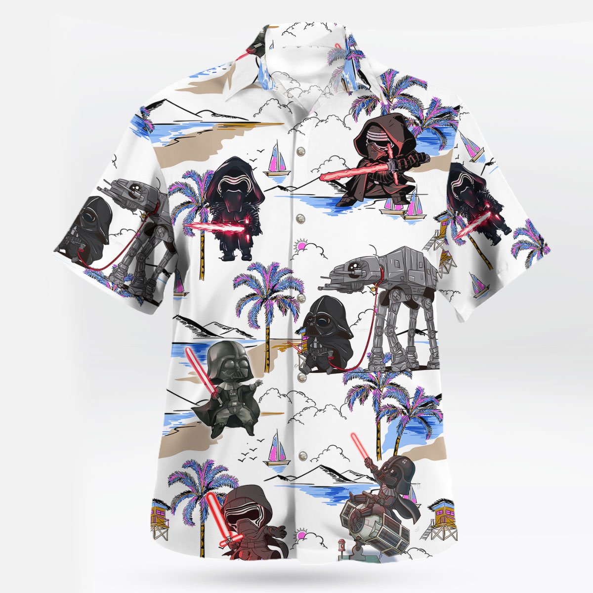 War Stars Hawaiian Shirt Galactic Villain Tropical Print 2