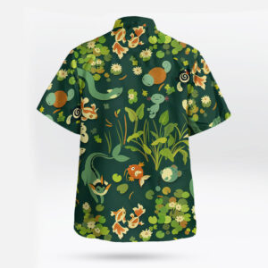 Water-Type Pokémon Hawaiian Shirt Short Sleeves Tropi