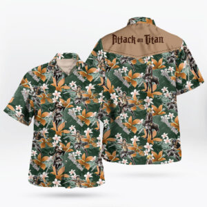 Attack on Titan Hawaiian Shirt Eren Yeager Tropical Aloha