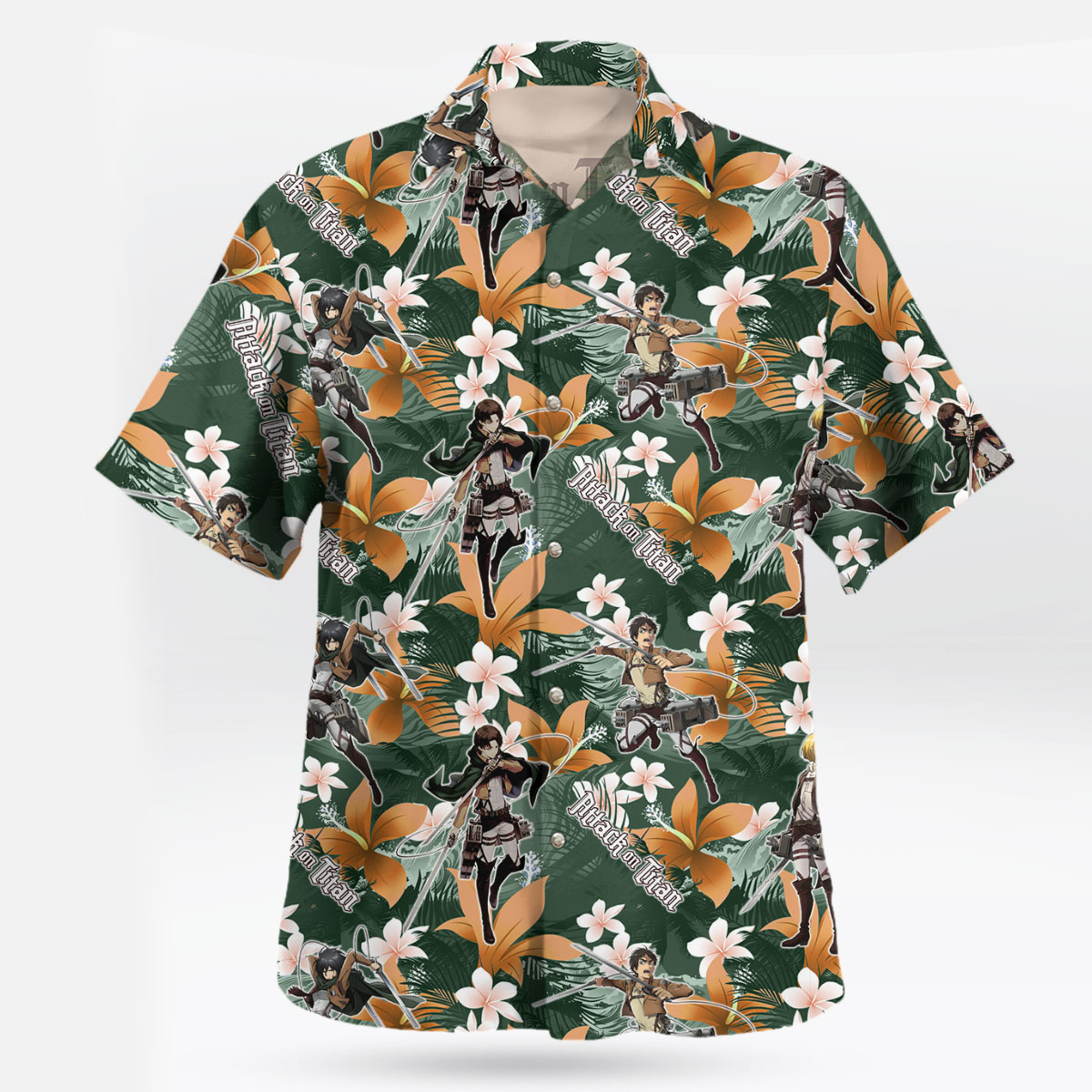 Attack on Titan Hawaiian Shirt Eren Yeager Tropical Aloha 8 Attack on Titan Hawaiian Shirt Eren Yeager Tropical Aloha 2