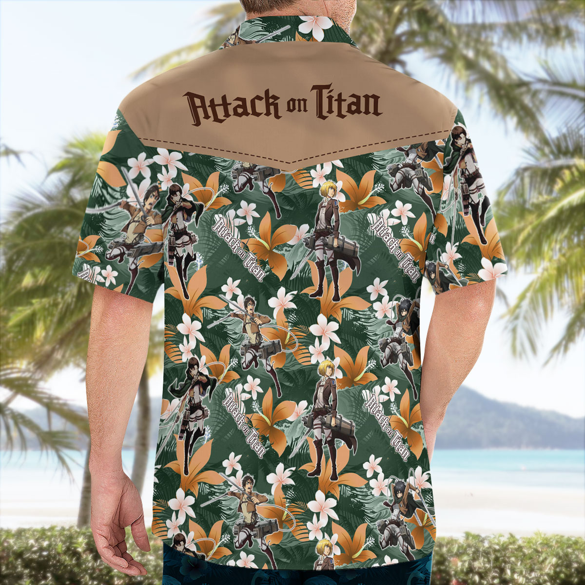 Attack on Titan Hawaiian Shirt Eren Yeager Tropical Aloha 9 Attack on Titan Hawaiian Shirt Eren Yeager Tropical Aloha 3