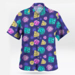 DnD Colorful Dice Pattern Purple Hawaiian Shirt