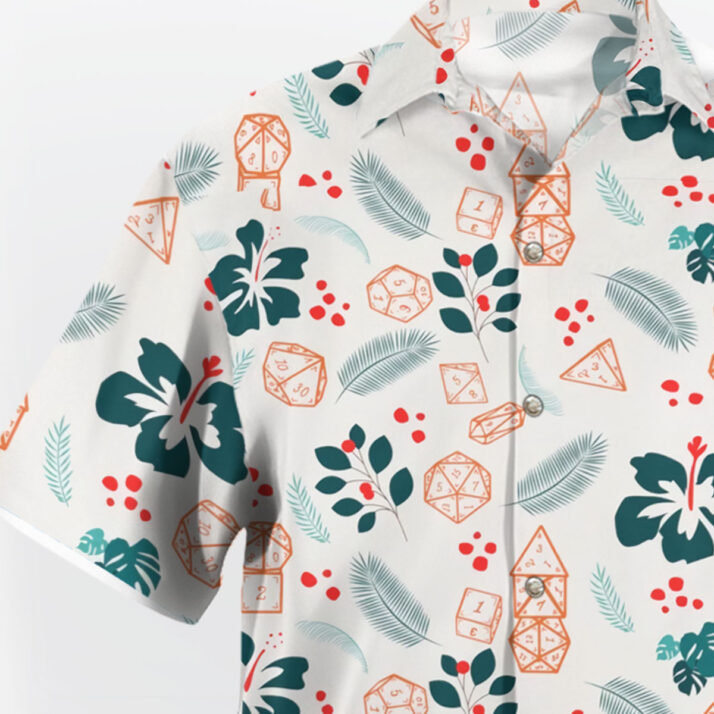 DnD Tropical Dice Aloha Pattern Hawaiian Shirt