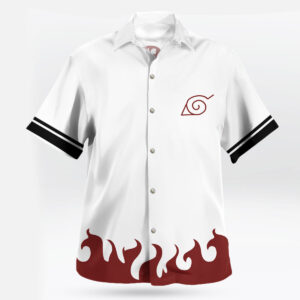 Konoha Flame Naruto Hawaiian Shirt Hidden Leaf Village Aloha