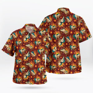 Pokemon Cyndaquil Fire Pattern Hawaiian Shirt