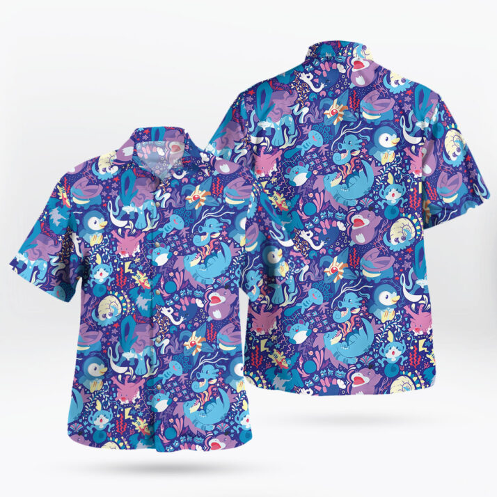 Pokemon Water-Type Sea Breeze Aloha Pattern Hawaiian Shirt - Image 5