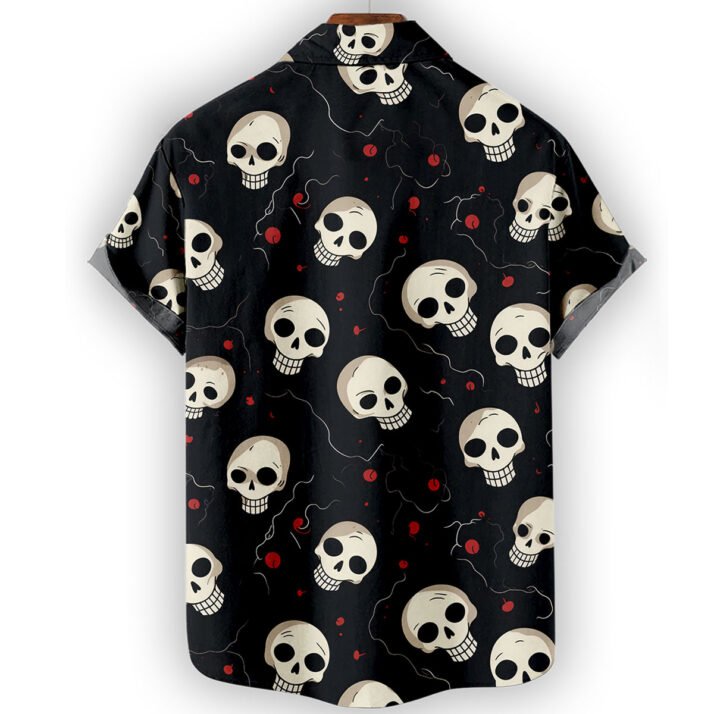 Skull & Cherries Halloween Hawaiian Shirt
