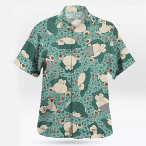 Snorlax Pokemon Hawaiian Shirt Sleepy Tropical Aloha Shirt