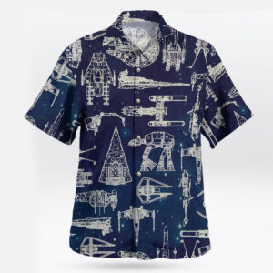 Star Wars Blueprint Aloha Pattern Hawaiian Shirt