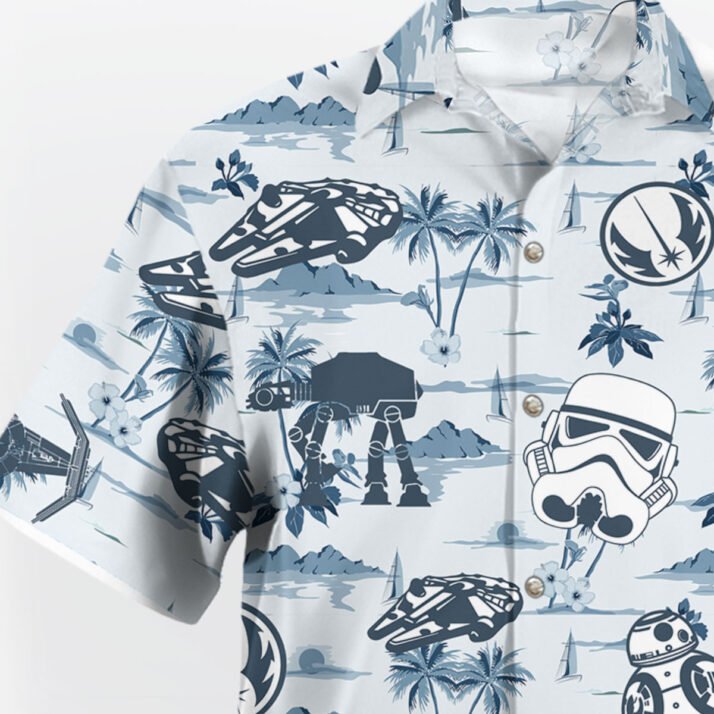 Star Wars Hawaiian Shirt – Stormtrooper & BB-8 Tropical Design