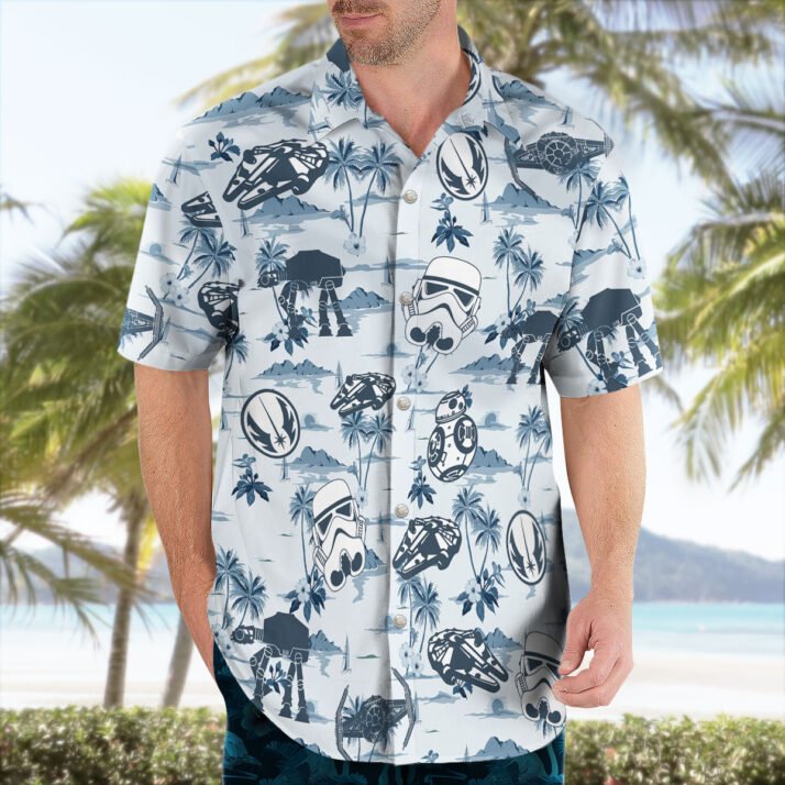 Star Wars Hawaiian Shirt – Stormtrooper & BB-8 Tropical Design