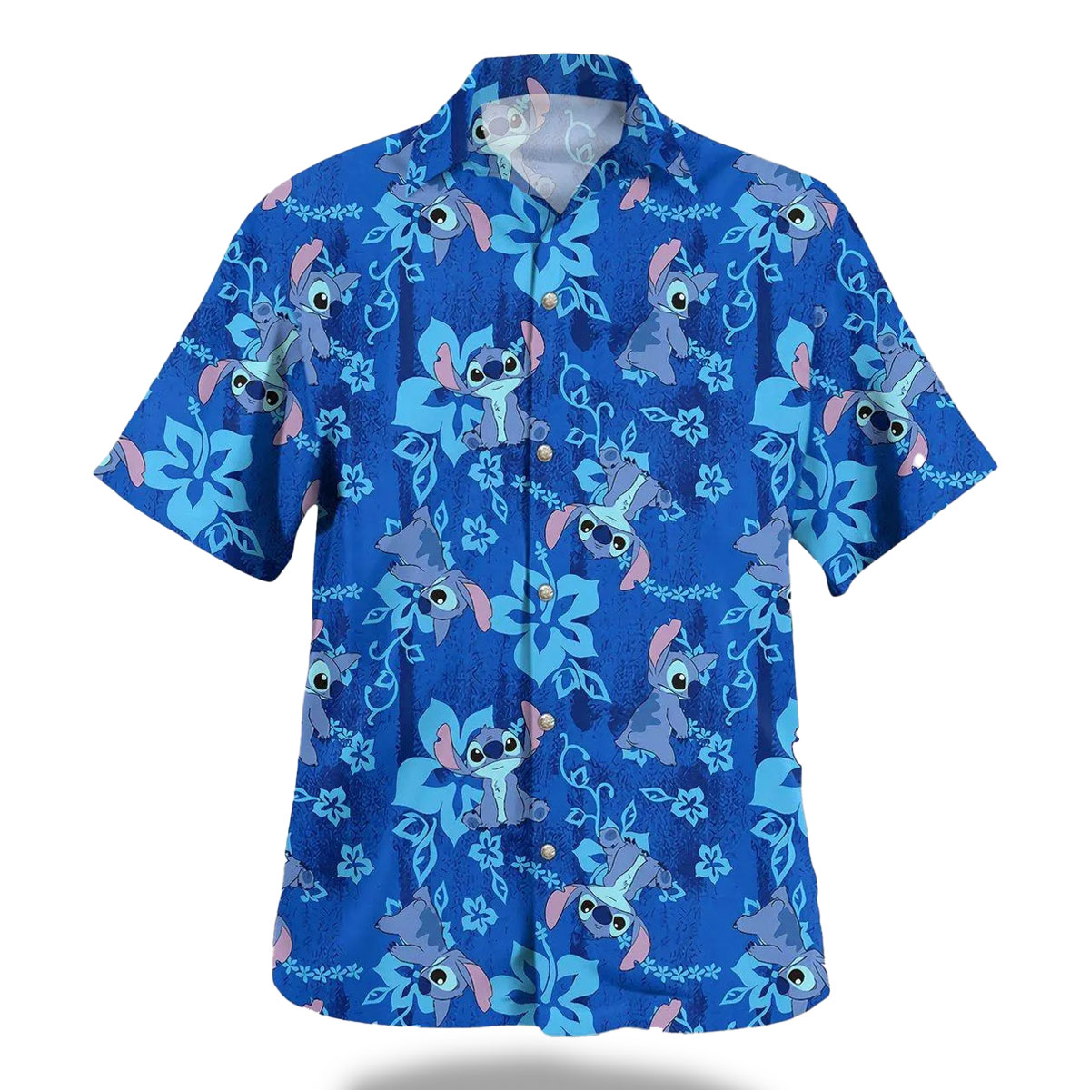Stitch Blue Aloha Pattern Hawaiian Shirt 3 Stitch Blue Aloha Pattern Hawaiian Shirt