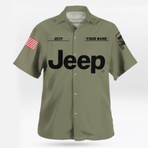 Jeep Custom Name Hawaiian Shirt Off-Road 4x4 Aloha Gear