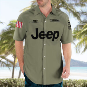 Jeep Custom Name Hawaiian Shirt Off Road 4x4 Aloha Gear 4