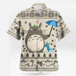 Totoro Forest Friends Cream Pattern Hawaiian Shirt
