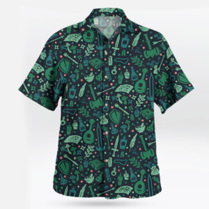 DND Green Adventure Pattern Hawaiian Shirt