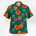 DND Tropical Dice & Hibiscus Pattern Hawaiian Shirt