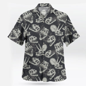 Dinosaur Fossil Pattern Aloha Hawaiian Shirt