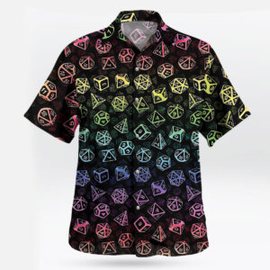 Dungeons & Dragons Rainbow Dice Hawaiian Shirt