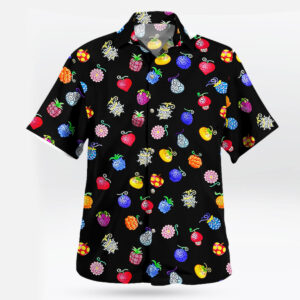 Mini All Devil Fruits Pattern Hawaiian Shirt