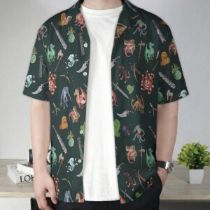 Dark Forest DND Monsters Loot Hawaiian Shirt 1