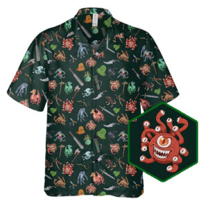 Dark Forest DND Monsters & Loot Hawaiian Shirt