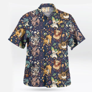 Midnight Eevee Evolutions Pokemon Hawaiian Shirt