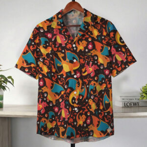 Anime Charizard Firestorm Pokemon Hawaiian Shirt