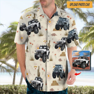 Custom Jeep Desert Cactus Tropical Hawaiian Shirt