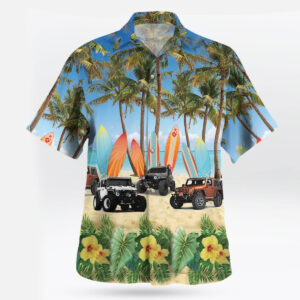 Jeep Beach Surf Tropical Hawaiian Shirt