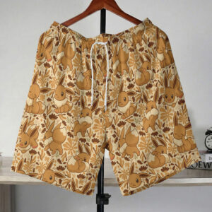 Pokémon Eevee Cute Brown Vintage Swim Shorts