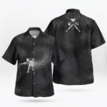 Abstract Billiards Player Black Hawaiian Shirt