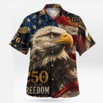 American Eagle 250 Years of Freedom Patriotic Hawaiian Shirt