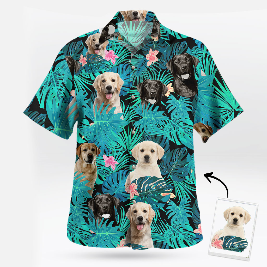 Custom Tropical Dog Photo Hawaiian Shirt Gift 5 Custom Tropical Dog Photo Hawaiian Shirt Gift 4