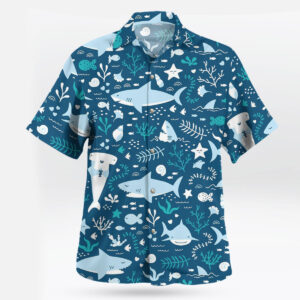 Cute Ocean Shark Sea Life Hawaiian Shirt