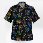 Eeveelution Galaxy Pokemon Hawaiian Shirt Black Edition