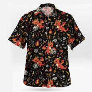 Fantasy Dragon Dice Hawaiian Shirt