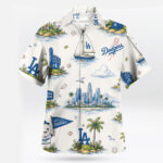 Los Angeles Dodgers Coastal Island Resort Hawaiian Shirt