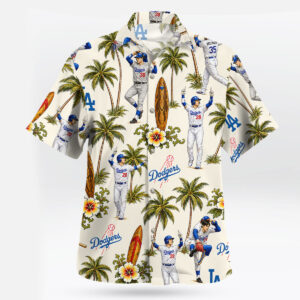 Los Angeles Dodgers Tropical Player Surf Hawaiian Shirt