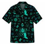 Neon DND Dragon Dice Fantasy Hawaiian Shirt