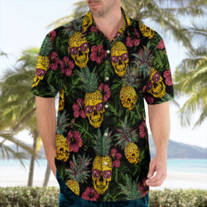 Pineapple Skull Tropical Hawaiian Shirt