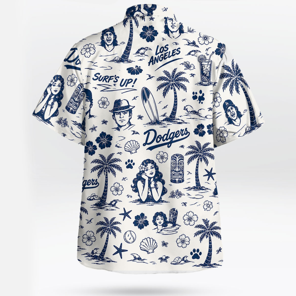 Vintage Dodgers Surf Hawaiian Shirt 7 Vintage Dodgers Surf Hawaiian Shirt 3
