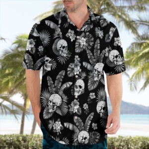 Vintage Skull Banana Leaf Tropical Hawaiian Shirt