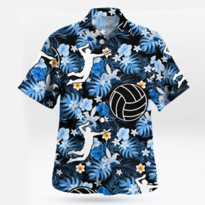 Volleyball Tropical Floral Hawaiian Shirt
