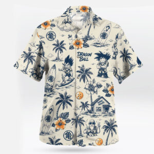 Dragon Ball Kame House Tropical Sketch Hawaiian Shirt
