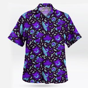Gengar Ghost Squad Purple Hawaiian Shirt