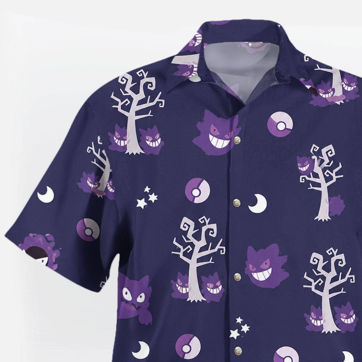 Gengar Haunted Forest Hawaiian Shirt 7 Gengar Haunted Forest Hawaiian Shirt 3